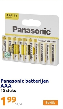 Aanbieding: Panasonic batterijen AAA