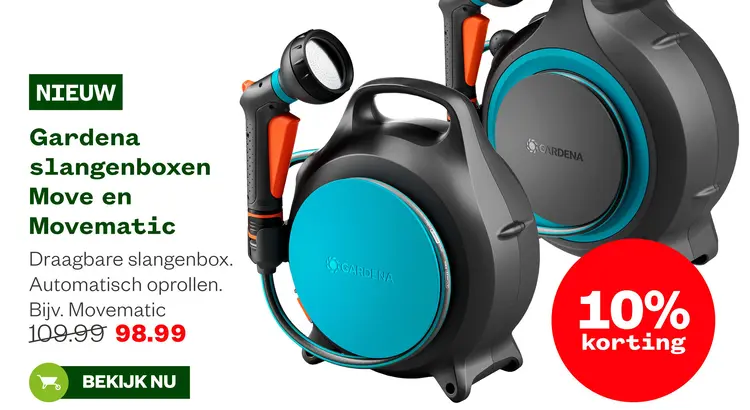 Aanbieding: Gardena slangenboxen Move en Movematic