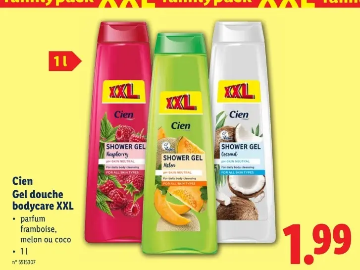 Offre: Gel douche bodycare XXL