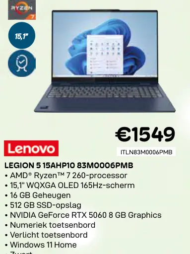 Promotie: Legion 5 15ahp10 83m0006pmb