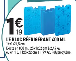 Offre: LE BLOC RÉFRIGÉRANT