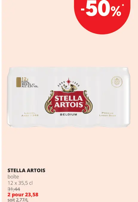 Offre: Stella artois