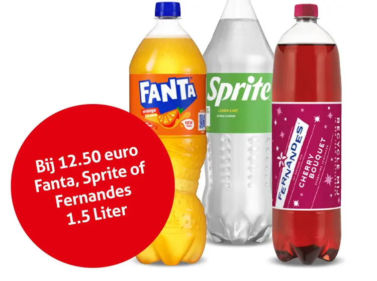 Aanbieding: Gratis bezorging bij: Fanta, Sprite of Fernandes