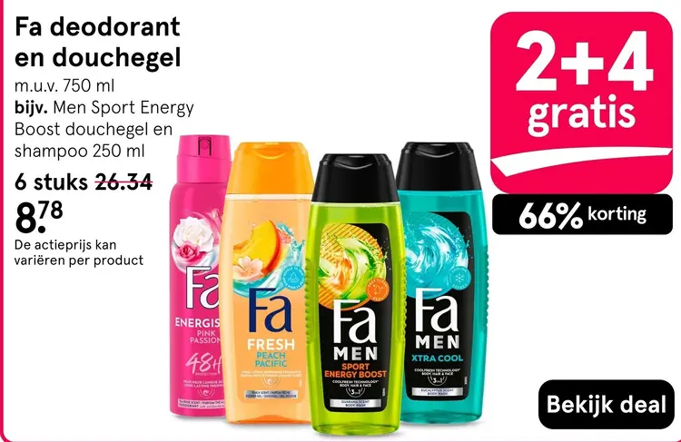 Aanbieding: Deodorant en douchegel