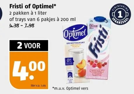 Aanbieding: Fristi of Optimel