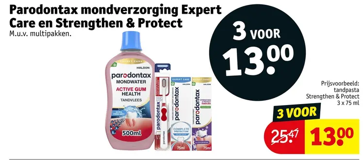 Aanbieding: Parodontax mondverzorging Expert Care en Strengthen & Protect