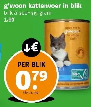 Aanbieding: Kattenvoer in blik
