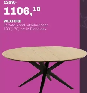 Aanbieding: Eettafel rond uitschuifbaar