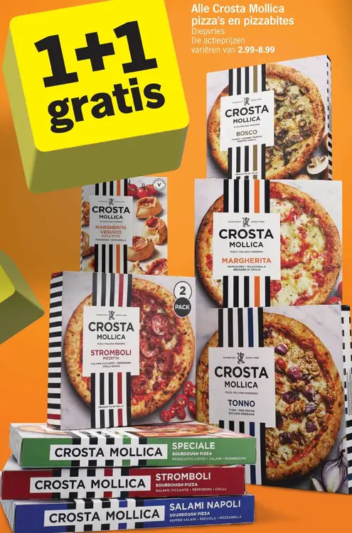 Aanbieding: Alle Crosta Mollica pizza's en pizzabites