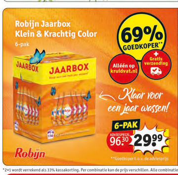 Aanbieding: Robijn Jaarbox Klein & Krachtig Color