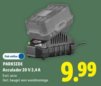 Aanbieding: Acculader 20 V 2,4 A