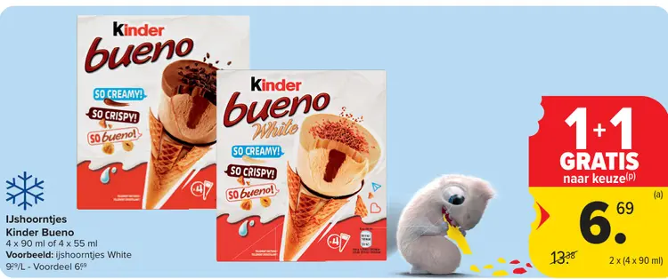 Promotie: Ijshoorntjes Kinder Bueno