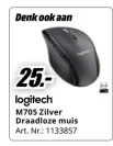 Promotie: M705 Zilver Draadloze muis