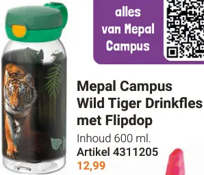 Aanbieding: Wild Tiger Drinkfles met Flipdop