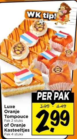 Luxe Oranje Tompouce of Oranje Kasteeltjes