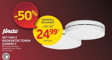 Aanbieding: SET VAN 2 ROOKDETECTOREN COMPACT