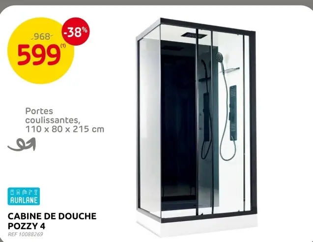 Offre: Cabine de douche pozzy 4