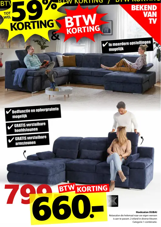 Promotie: Hoeksalon DUBAI
