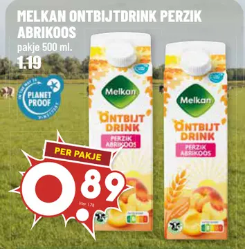 Aanbieding: MELKAN ONTBIJTDRINK PERZIK ABRIKOOS