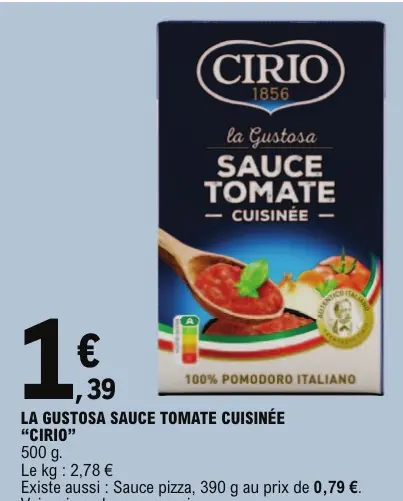 Offre: La gustosa sauce tomate cuisinée