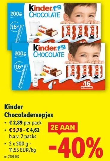 Promotie: Chocoladereepjes