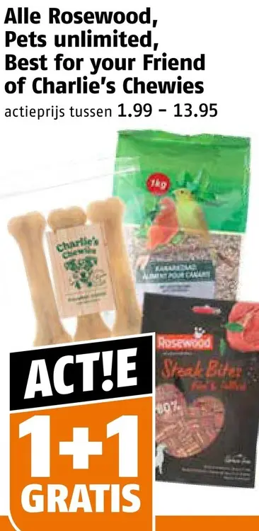 Aanbieding: Alle Rosewood, Pets unlimited, Best for your Friend of Charlie's Chewies