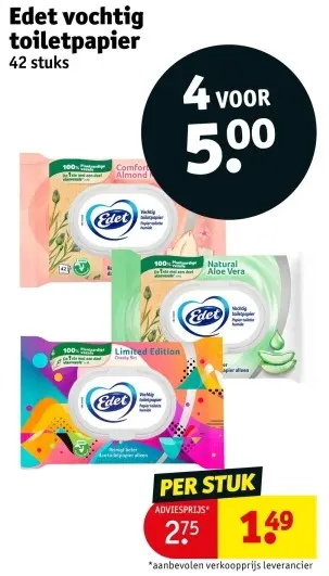 Promotie: Edet vochtig toiletpapier