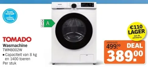 Aanbieding: Wasmachine TWM8002W