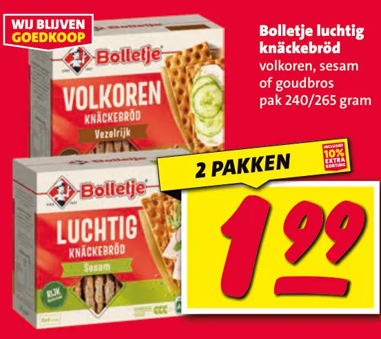 Aanbieding: Bolletje luchtig knäckebröd