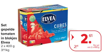 Aanbieding: Set gepelde tomaten in blokjes