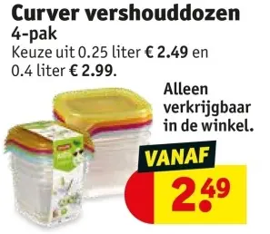 Promotie: Curver vershouddozen