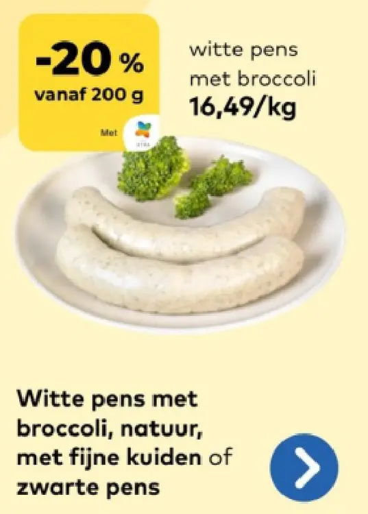 Promotie: witte pens met broccoli