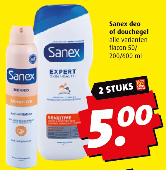 Aanbieding: Sanex deo of douchegel