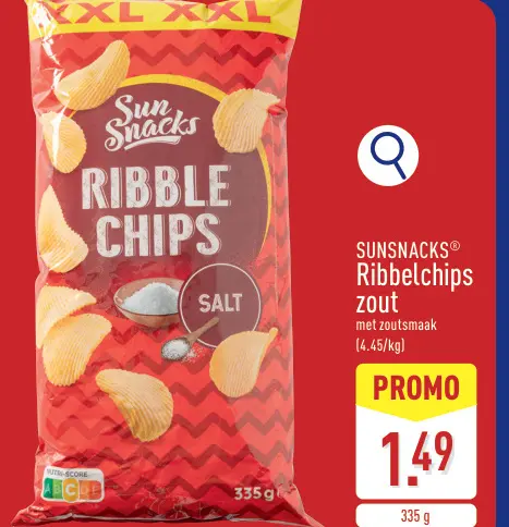 Promotie: Ribbelchips zout