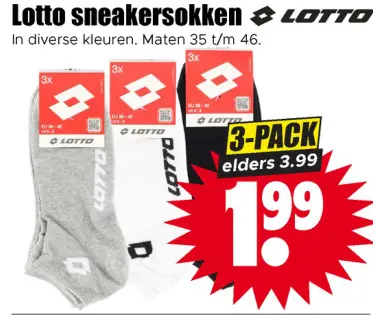 Aanbieding: Lotto sneakersokken