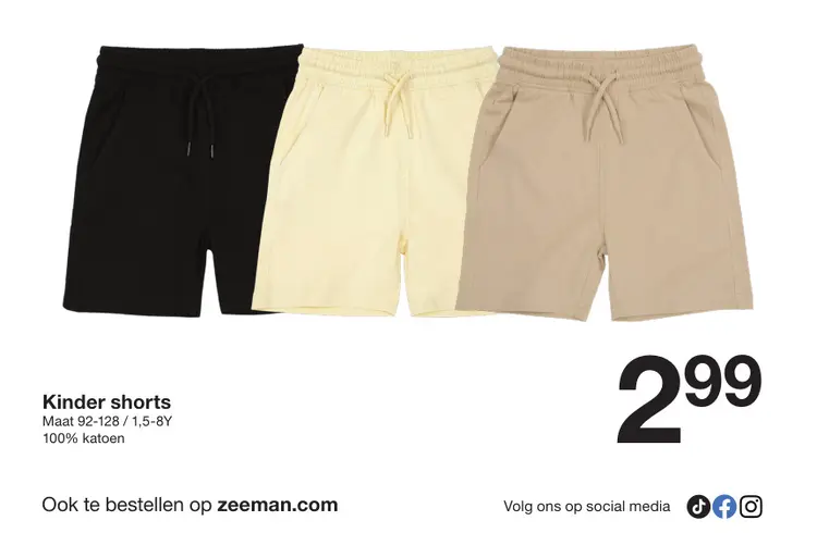 Promotie: Kinder shorts