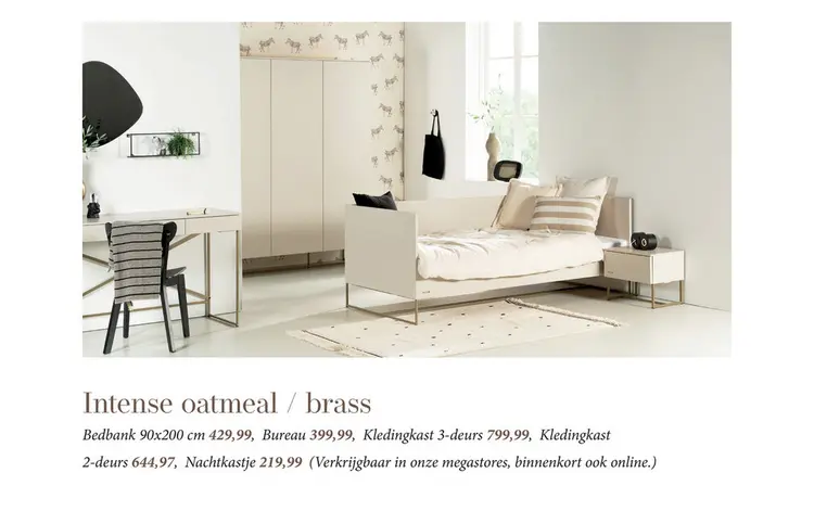 Aanbieding: Intense oatmeal / brass kinderkamer