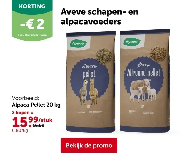 Promotie: schapen- en alpacavoeders