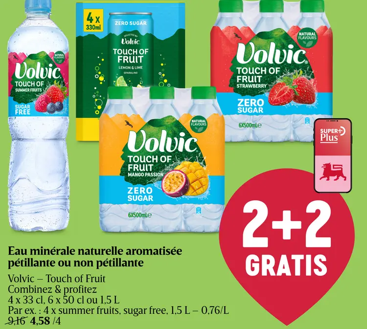 Offre: Eau minérale naturelle aromatisée pétillante 