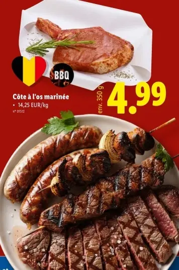 Offre: Côte à l'os marinée