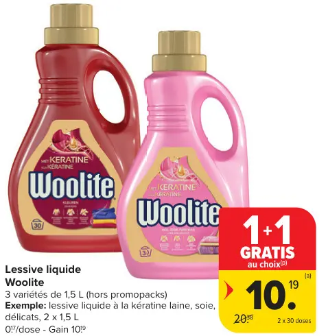 Offre: Lessive liquide Woolite