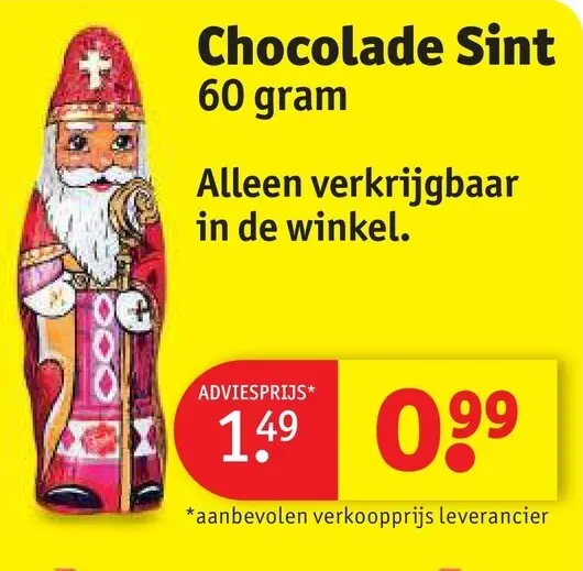 Aanbieding: Chocolade Sint 60 gram