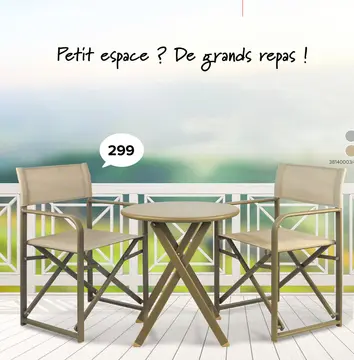 Offre: Petit espace ? De grands repas !