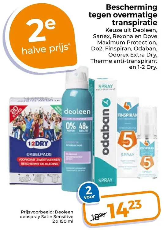 Aanbieding: Bescherming tegen overmatige transpiratie