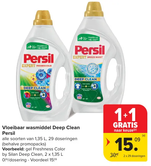 Aanbieding: Vloeibaar wasmiddel Deep Clean Persil