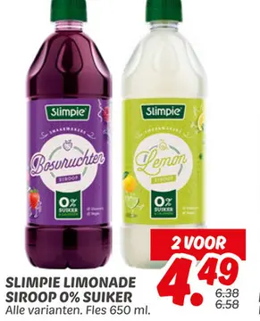 Aanbieding: SLIMPIE LIMONADE SIROOP 0% SUIKER