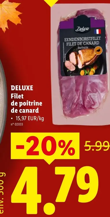 Offre: Deluxe Filet de poitrine de canard