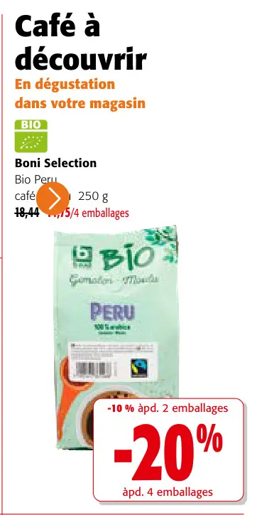 Offre: Bio Peru café