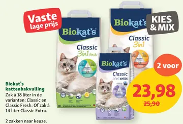 Aanbieding: Biokat's kattenbakvulling