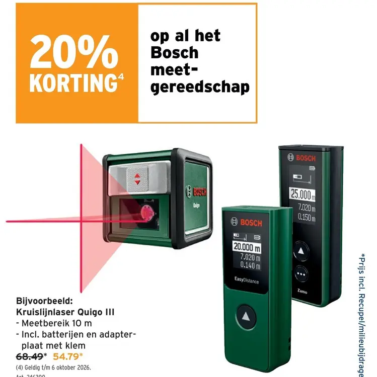 Promotie: Kruislijnlaser Quigo III